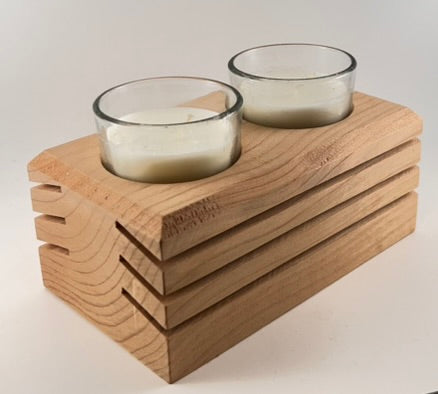 Cedar 2 candle holder (single)