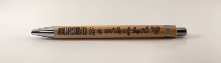 Nurse work of heart Bamboo Pen