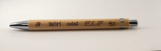 Santa's cutest Elf  Bamboo Pen