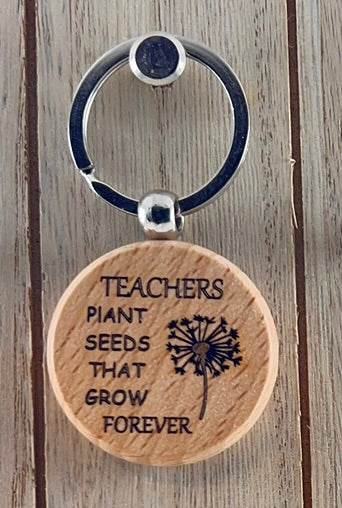 Teacher -  Plant seeds that grow keychain