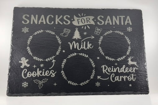 Slate Santa Treat Tray