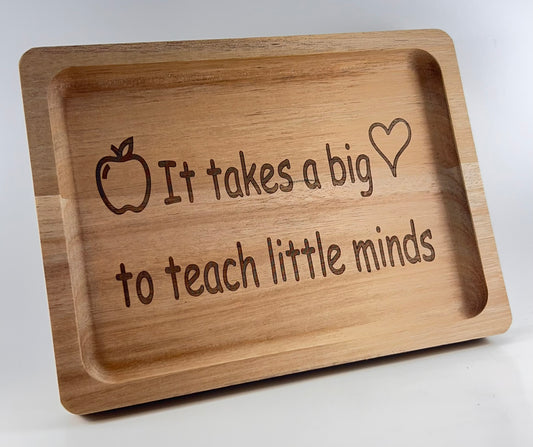 Teacher Big Heart tray