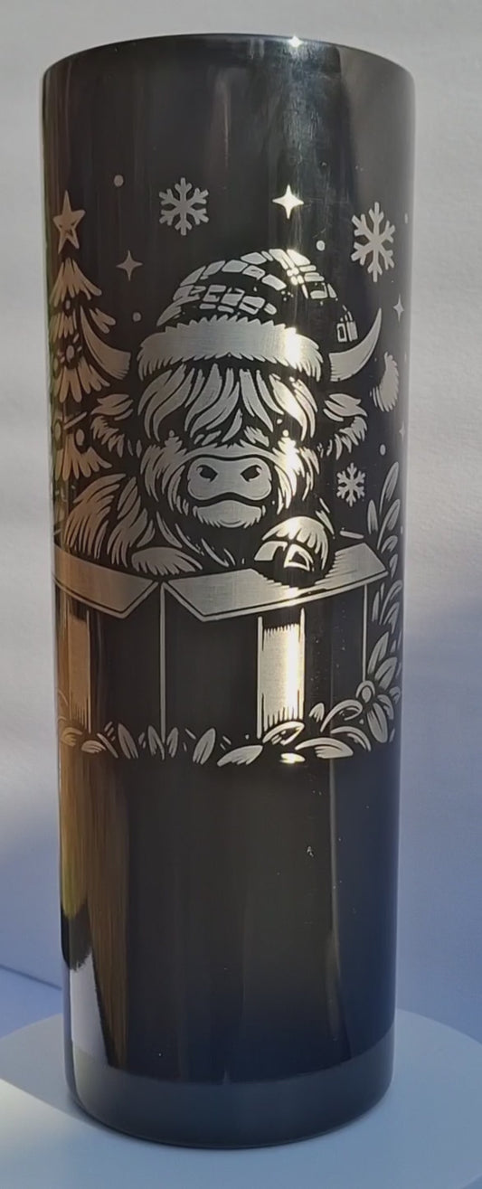 Christmas Cow Tumbler